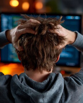 Expressions of frustration during late-night coding session