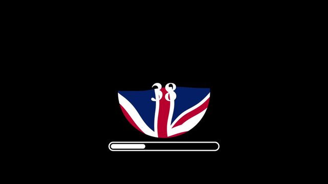 United Kingdom Flag Loading Animation &ndash; Modern UI Loading Screen Loop