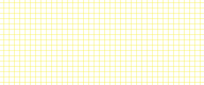 Yellow grid pattern background. Decorative grid graph line ideal for plotting functions and drawing geometric shapes. Vector illustration.