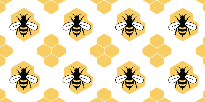 Bee and honeycomb icon set, vector collection of bee logos silhouettes and insect symbols for apiculture branding logo design and nature themed graphics.