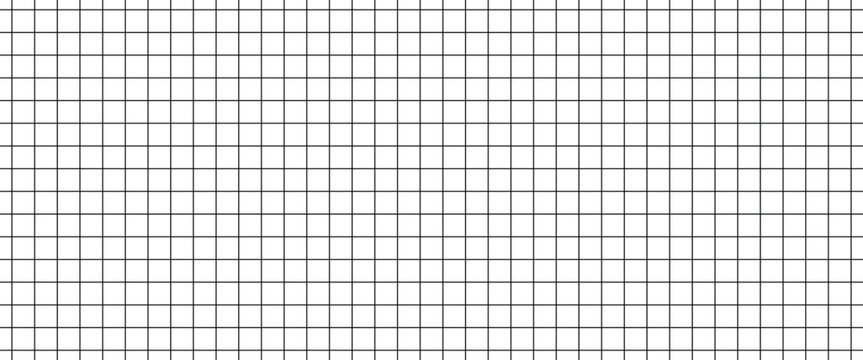 Square grid graph line used for graphic and web design. Black grid pattern vector illustration.