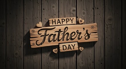 Rustic wooden father's day sign a heartfelt celebration of parenthood