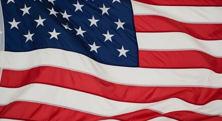 Fototapeta premium Waving american flag with stars and stripes
