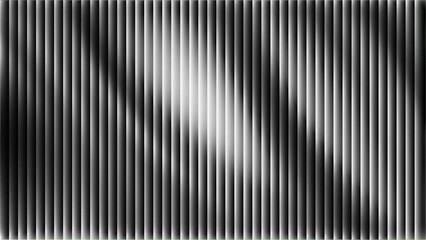 Fototapeta premium Reeded glass with black and white gradient. Ribbed glass background with refraction effect. Abstract vector background