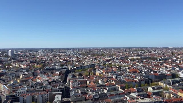Aerial View over Western Berlin-Mitte and Tiergarten