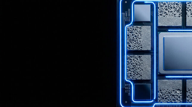 Neuromorphic Engineering: Neuromorphic Processor Chip Macro Engineering, Next Generation Artificial Synapse Computational Hardware on Vantablack Background