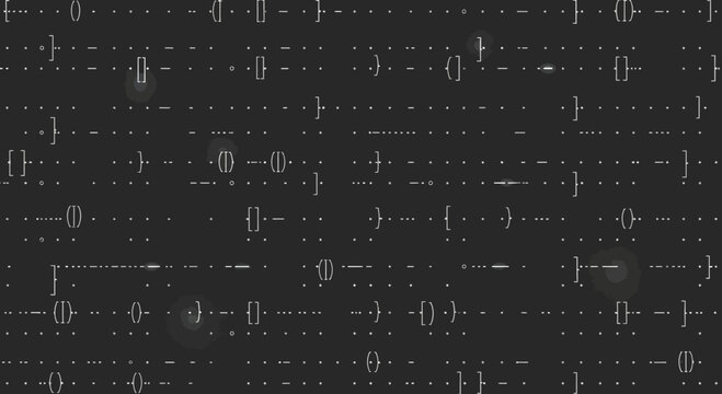 Abstract digital data stream with glowing circles and lines representing information flow and connectivity