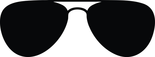Aviator sunglasses silhouette vector illustration © VectorEliteX
