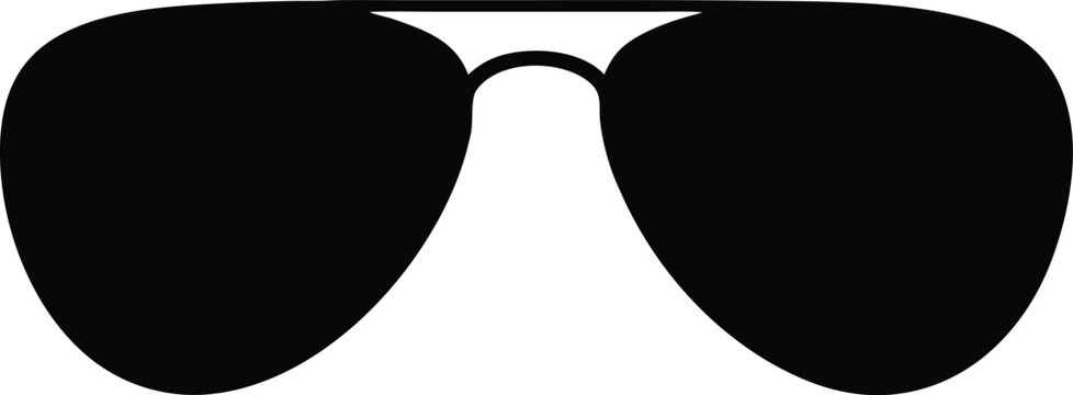 Aviator sunglasses silhouette vector illustration