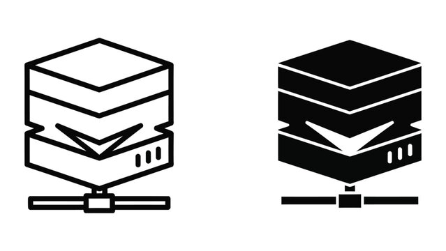 Comparison of a standard server and a high-performance data server illustration