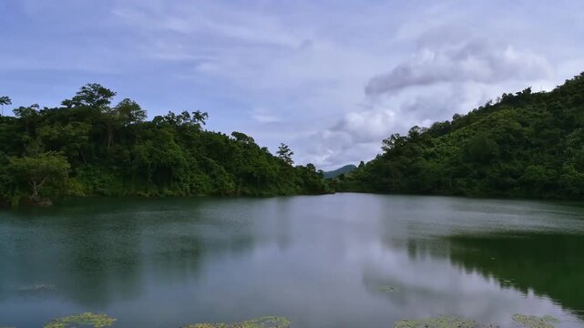 Boga Lake (or Bagakain Lake), located in Bandarban, Bangladesh, is a natural, high-altitude crater lake believed to be formed about 2,000 years ago by the eruption of a dormant volcano or a meteorite 
