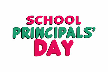 Obraz premium SCHOOL PRINCIPALS' DAY vector illustration isolated on white background