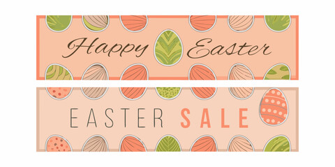 Colorful easter eggs and lettering for holiday promotions and greetings © Rubel