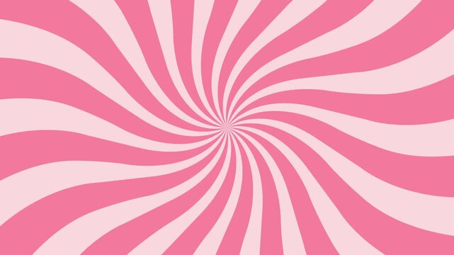 Pink spiral background animation abstract swirl, retro vortex, hypnotic motion loop