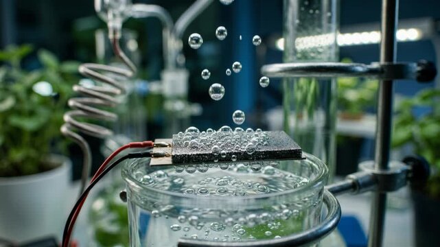 Green energy chemistry clean electrolysis hydrogen bubble water green chemistry clean energy hydrogen generation electrode producing bubbles