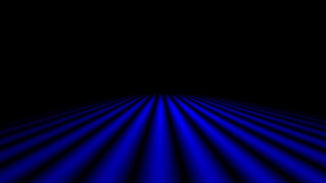 Abstract digital background featuring glowing blue parallel lines receding into a deep dark empty void space