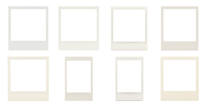 PNG Vintage polaroid frames collection on transparent background
