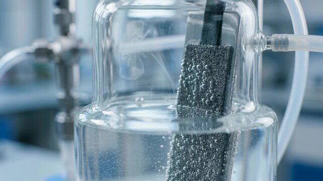 Clean energy chemistry green laboratory apparatus sparking electrode producing bubbles glass vessel aqueous electrolysis setup for energy‑efficient