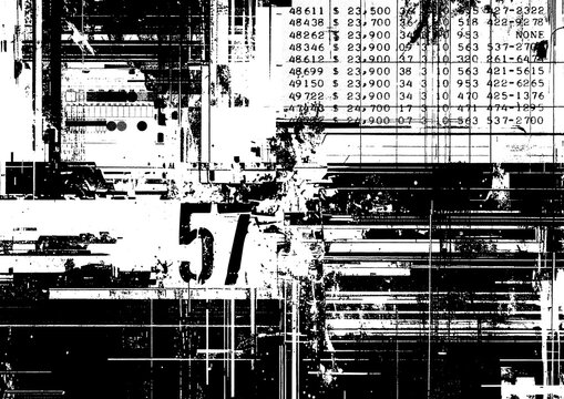 Large abstract grunge collage texture with a transparent background