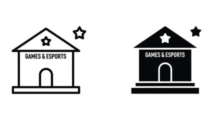 Games and esports logo with house design © MSTSALMA