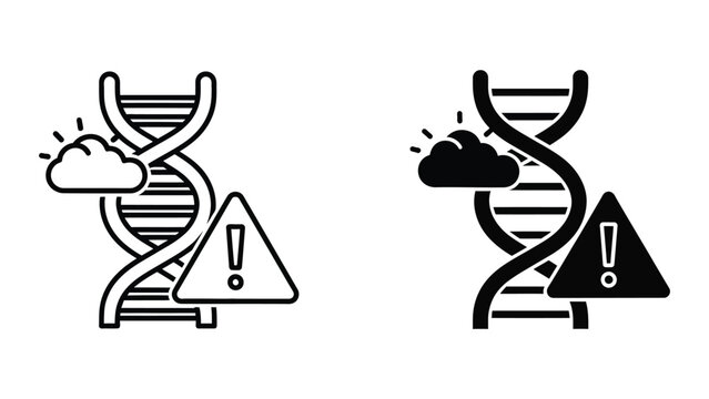 Genetic warning signs with clouds