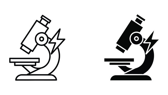 Contrast between traditional and modern microscope designs with electrical sparks