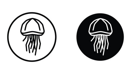 Black and white jellyfish icons © MSTSALMA