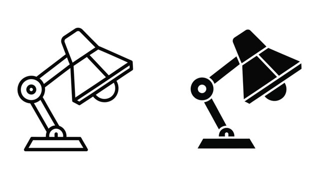 Comparison of a traditional desk lamp and a modern adjustable floor lamp