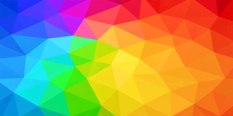 Fototapeta premium Vibrant geometric composition showcasing a spectrum of colors, offering a visually dynamic and modern aesthetic.
