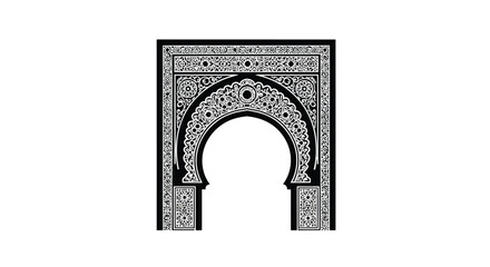 Fototapeta premium Intricately designed archway with ornate patterns and details