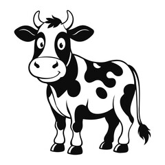 Fototapeta premium cow cartoon isolated on white