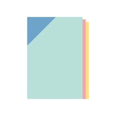 Fototapeta premium Stack of colorful paper sheets, nobody, office supplies