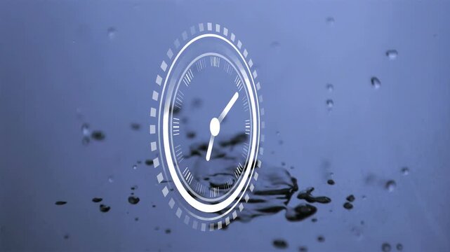 Falling streak hitting droplet splashing ripples, HUD aligning with impact and pulsing in tech demo