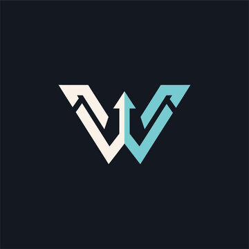 Letter W logo design symbol.