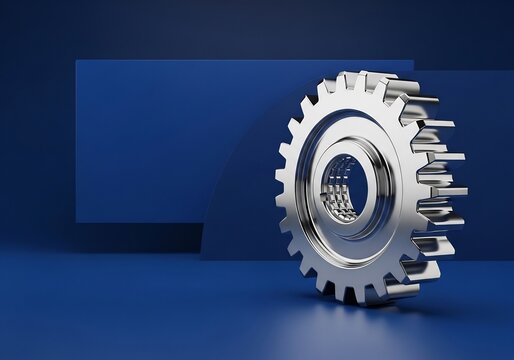 Gear Gleams Perfectly in Metallic Luster so Intricately.