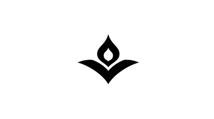 Fototapeta premium Modern Minimalist Abstract Logotype Blending Yogic Symbolism with Rounded Geometric Shapes and Serene Energy