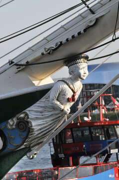 Galionsfigur der Rickmer Rickmers in Hamburg