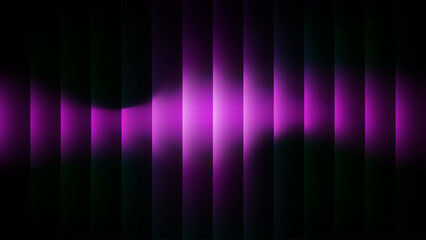 Obraz premium Abstract purple light wave on dark vertical stripes background digital illustration for technology and music