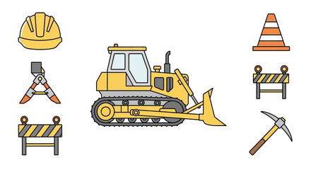 Bulldozer Construction Equipment Heavy Machinery. © Meta
