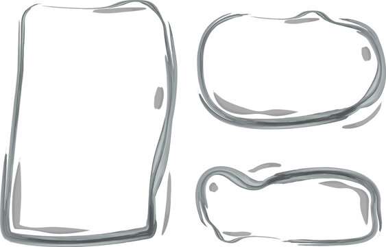 gray color textured adorn painted irregular drawn frames