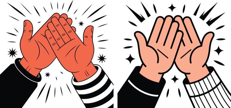 Person's hands clapping in a display of applause and excitement with clapping applause excitement celebration appreciation approval recognition positive