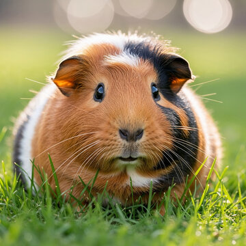 Guinea pig in the grass