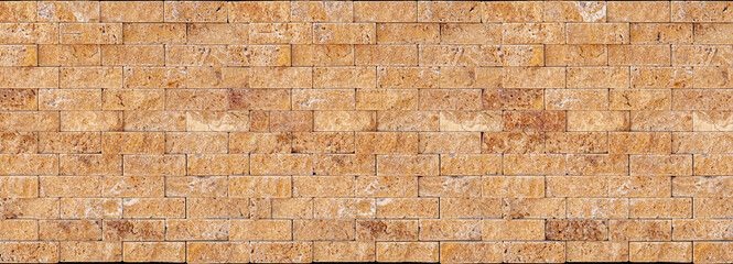 Brown stone brick wall texture background pattern © Kornienko Alexandr