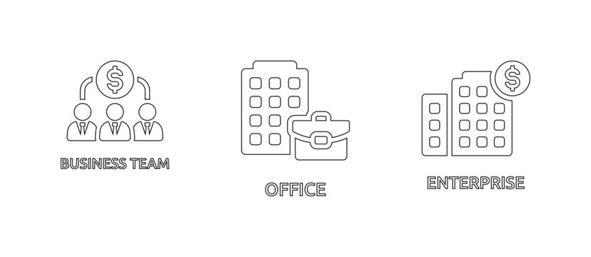 Business Team, Office, Enterprise, Finance, Buildings, Briefcase, Money