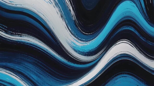 A stunning abstract featuring dynamic wave patterns reminiscent of water or brush strokes.