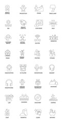 Obraz premium Collection of Line Representing Various Concepts and Activities