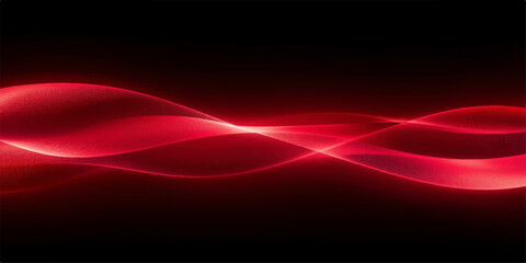 Fototapeta premium Red abstract wave background with flowing light motion and colorful digital design suitable for modern wallpaper
