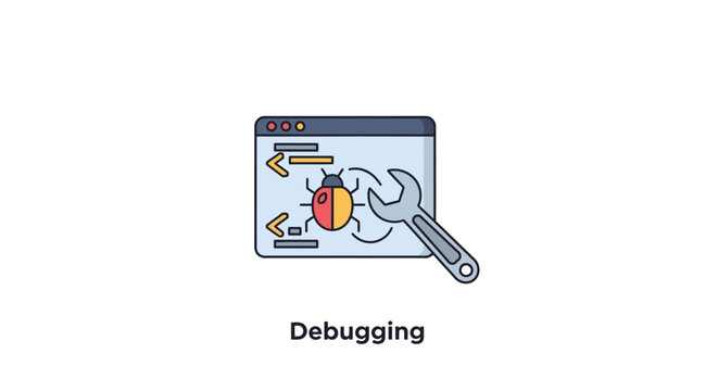 A colorful illustration of debugging process.