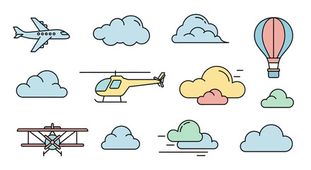 Airplane flying through the clouds. © Gagah