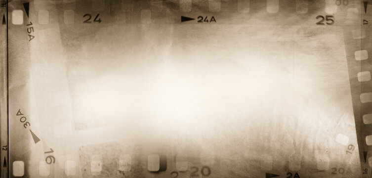 Film negatives brown background